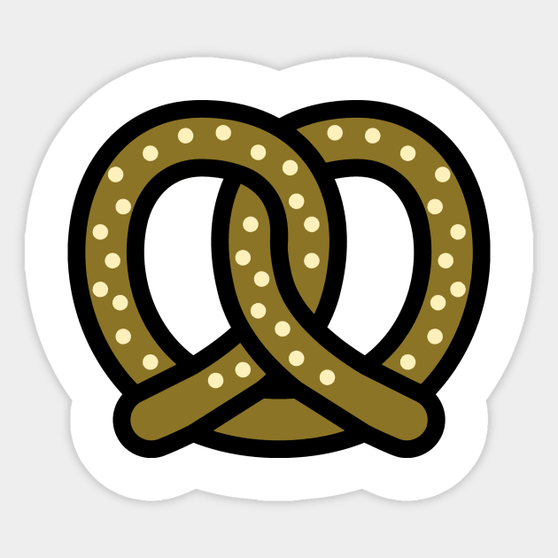 Brown Salted Pretzel Cartoon Icon Sticker by AnotherOne